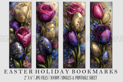 Easter Floral Bookmark, Spring Flower Bookmark Printable, s4 Product Image 1