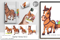 Digital Paper Easter Horse Product Image 1