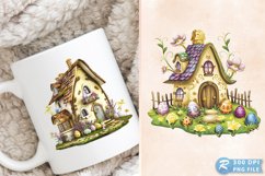 Easter House Cottage Home Spring Clipart Product Image 1