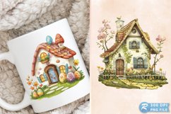 Easter House Cottage Home Spring Clipart Product Image 1