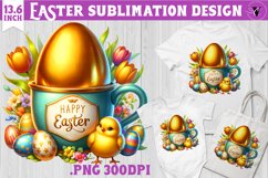 Easter Egg in mug Sublimation | Easter clipart Product Image 1