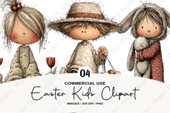 Easter Kids Clipart Sublimation Product Image 1