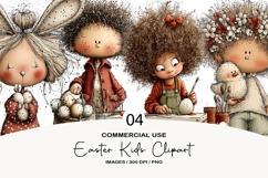 Easter kids clipart Product Image 1