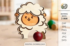 Easter Kids Croquet Hoops Bundle Laser Cut. Kids Game SVG Product Image 8