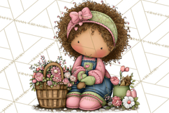 Adorable Easter Kids Clipart, Playful Children Clip Art PNG Product Image 5