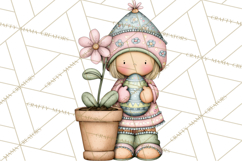 Adorable Easter Kids Clipart, Playful Children Clip Art PNG Product Image 5