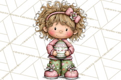 Adorable Easter Kids Clipart, Playful Children Clip Art PNG Product Image 5