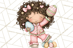 Adorable Easter Kids Clipart, Playful Children Clip Art PNG Product Image 3