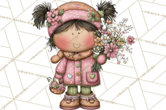 Adorable Easter Kids Clipart, Playful Children Clip Art PNG Product Image 3