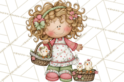 Adorable Easter Kids Clipart, Playful Children Clip Art PNG Product Image 5