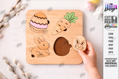 Easter Kids Puzzle Laser Cut | Easter Bunny SVG | Kids Laser Product Image 1