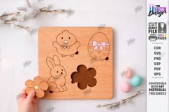 Easter Kids Puzzle Laser Cut | Easter Bunny SVG | Kids Laser Product Image 1