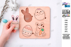 Easter Kids Puzzle Laser Cut | Easter Bunny SVG | Kids Laser Product Image 1