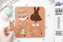 Easter Kids Puzzle Laser Cut | Easter Bunny SVG | Kids Laser Product Image 1