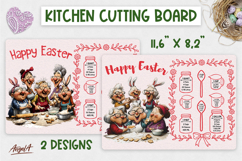 Easter Kitchen cutting board Elderly ladies Friendship Product Image 1