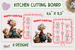 Easter Kitchen cutting board Funny grandma grandchildren PNG Product Image 1