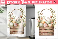 Easter kitchen towel sublimation | Coquette tea towel Product Image 1