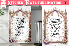 Easter kitchen towel sublimation | Christian kitchen towel Product Image 1