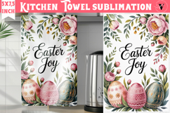 Easter kitchen towel sublimation | Coquette tea towel Product Image 1