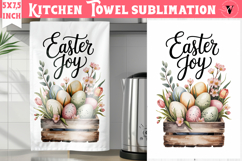Easter kitchen towel sublimation | Coquette tea towel Product Image 1
