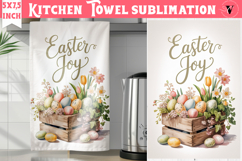 Easter kitchen towel sublimation | Coquette tea towel Product Image 1