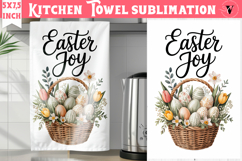Easter kitchen towel sublimation | Coquette tea towel Product Image 1