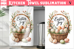 Easter kitchen towel sublimation | Coquette tea towel Product Image 1