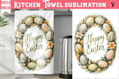 Easter kitchen towel sublimation | Coquette tea towel Product Image 1