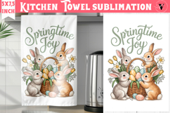Easter kitchen towel sublimation | Coquette tea towel Product Image 1