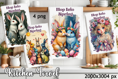 Easter Kitchen Towel Sublimation Design Product Image 1