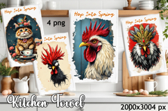 Easter Kitchen Towel Sublimation Design Product Image 1