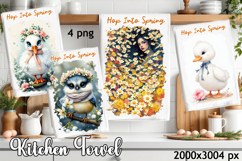 Easter Kitchen Towel Sublimation Design Product Image 1