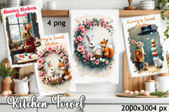 Easter angel Kitchen Towel Sublimation Design Product Image 1