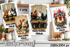 Easter cock Kitchen Towel Sublimation Design Product Image 1