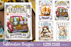 Easter Kitchen Towel 4 PNG Retro PNG Sublimation Product Image 2