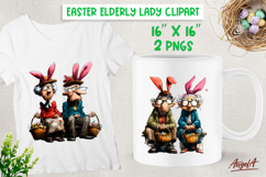 Easter clipart Funny Elderly people Adult humor Bunny ears Product Image 1