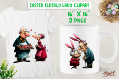 Easter clipart Funny couple Elderly people Adult humor Product Image 1