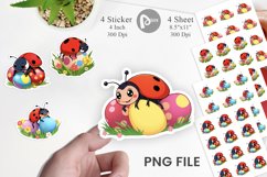 Easter Ladybug Sticker Product Image 1