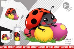 Easter Ladybug Clipart Product Image 1