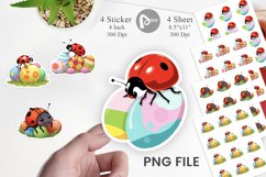 Easter Ladybug Sticker Product Image 1