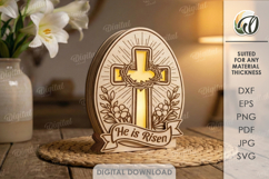 3D Easter Lamps Bundle Laser Cut. Night Light. Led Lamp SVG Product Image 6