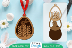 Easter Eggs , Easter Ornaments layered Lasercut BUNDLE Product Image 9