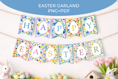 easter banner printable, easter garland, easter bunting Product Image 1