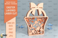 Easter Layered Decor SVG Bundle. 3D Easter Laser Cut Product Image 7