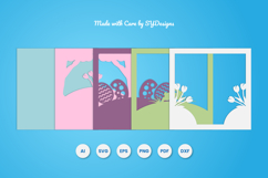 Easter Layered Paper Cut SVG | Spring Bunny Shadow Box SVG Product Image 2