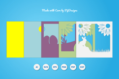 Easter Layered Paper Cut SVG | Spring Bunny Shadow Box SVG Product Image 2