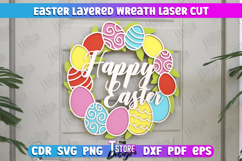 Easter Layered Wreath | Easter Design | Porch Decorating|CNC Product Image 1