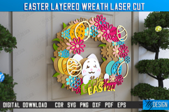Easter Layered Wreath | Easter Design | Porch Decorating|CNC Product Image 3