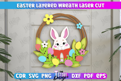 Easter Layered Wreath | Easter Design | Porch Decorating|CNC Product Image 1