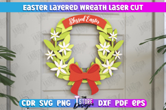 Easter Layered Wreath | Easter Design | Porch Decorating|CNC Product Image 1